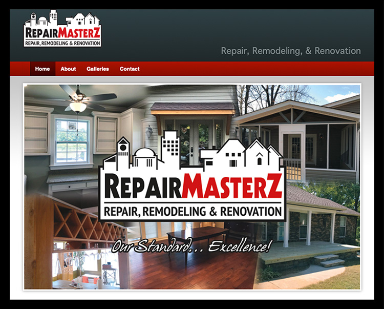Repair Masterz Repair, Remodeling, and Renovation Website.