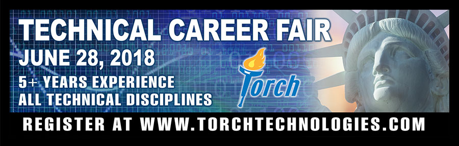 Torch Technologies Career Fair Digital Billboard Design.