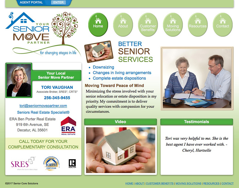 Senior Move Partners Website Design by Empty Tomb Graphics.